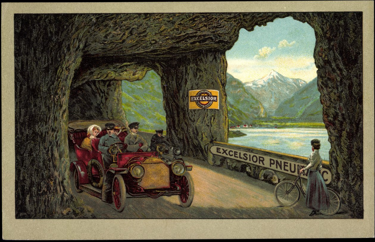 Automotive in Tunnel, Excelsior Pneumatics (litografia) tekijältä German School
