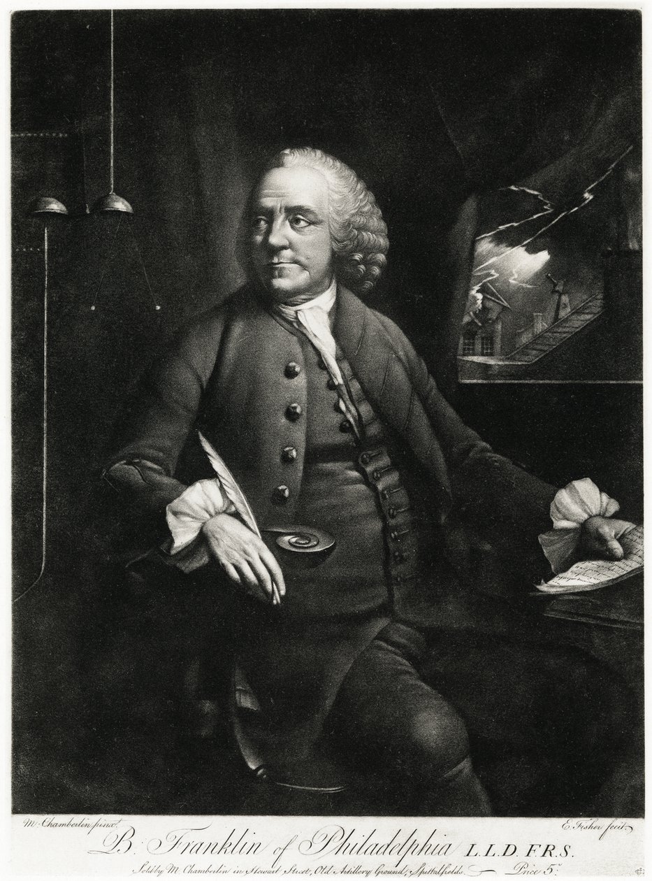 Benjamin Franklin, 1884-90 (valokuva) tekijältä German School