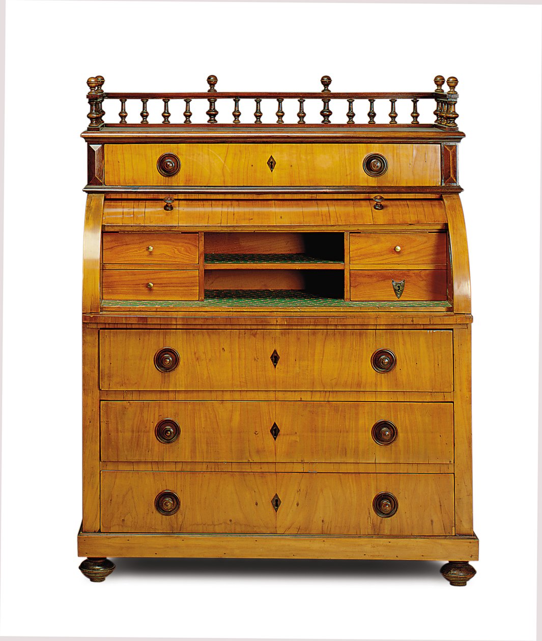 Biedermeier-sihteeri-lipasto, 1800-luvun toinen neljännes (pähkinä & mahonki) tekijältä German School