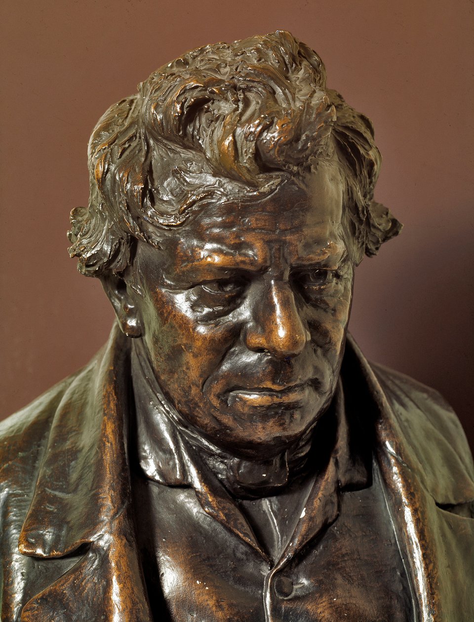 Saksalaisen fyysikon Georg Simon Ohmin (1787-1854) pronssinen rintakuva 1800-luvun Nürnberg, Sveitsin postimuseo tekijältä German School