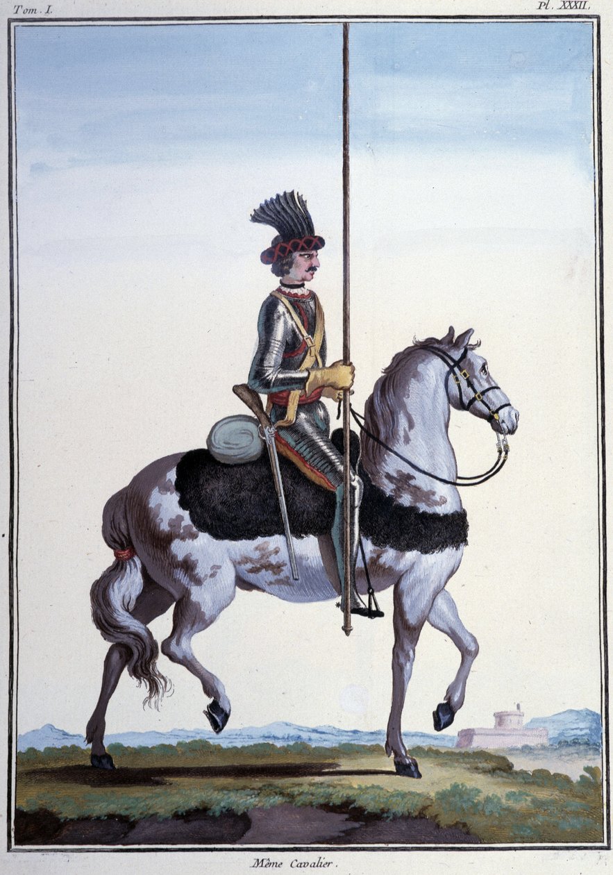 Cavalier - teoksessa "My Daydreams", kirjoittanut Count of Saxe, toim. Desaint ja Saillant, Pariisi tekijältä German School
