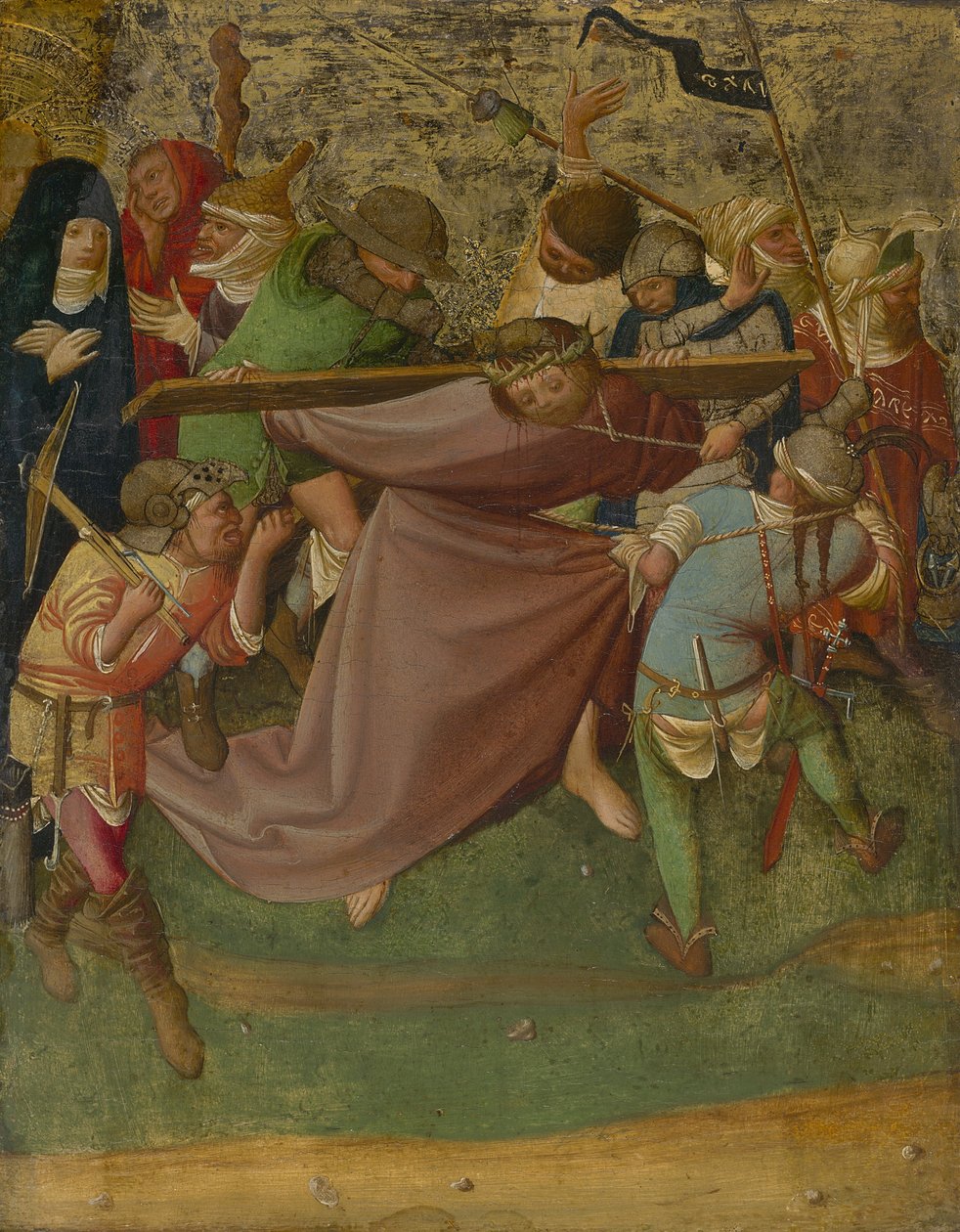 Kristus kantaa ristiä, 1420-25 tekijältä German School
