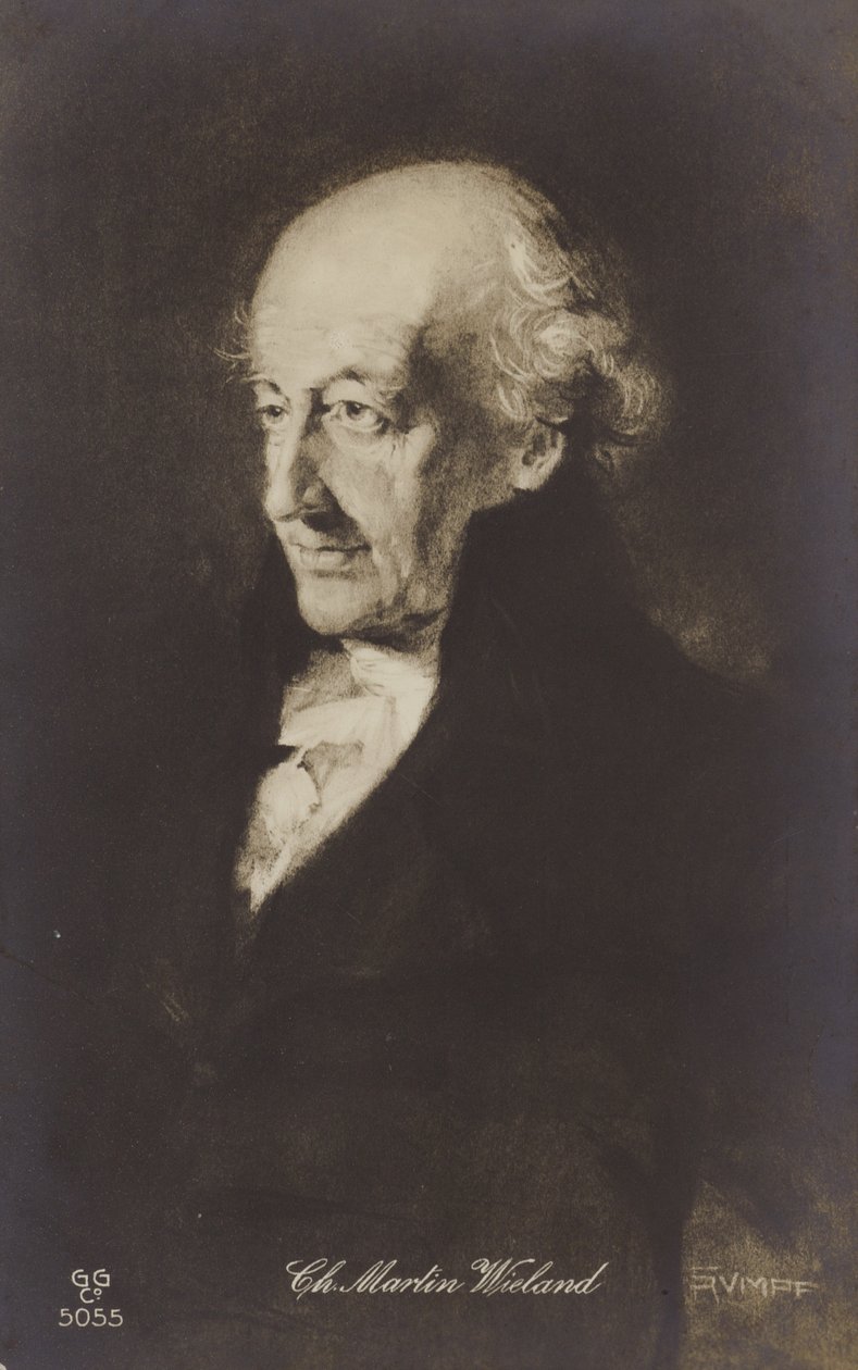 Christoph Martin Wieland (1733-1813), saksalainen runoilija, kirjailija ja kääntäjä (litografia). tekijältä German School