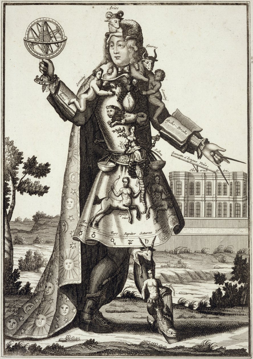 Astrologin asu, pubi. kirjoittanut Gerard Valck (16512-1726) n. 1690 tekijältä German School
