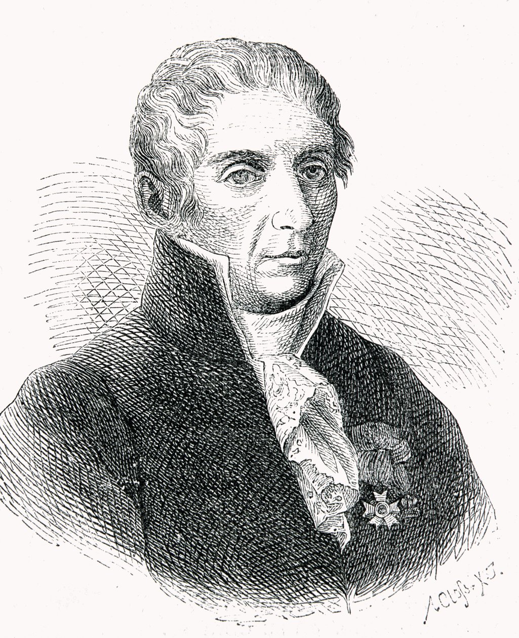 Kreivi Alessandro Volta (1745-1827), kaiverrus Adolf Closs (1840-94) tekijältä German School