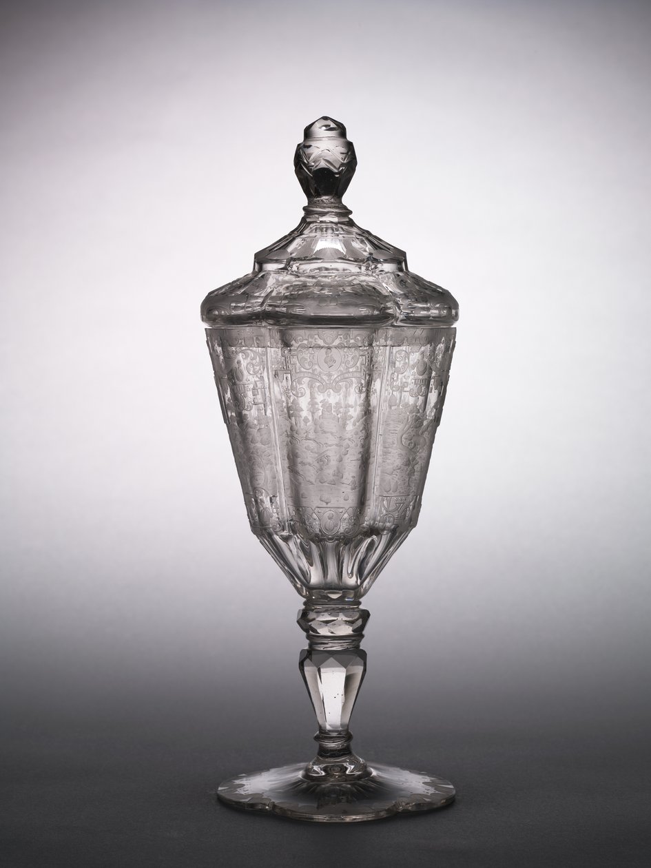 Covered Cup, Slesia, n. 1725 (lasi) tekijältä German School
