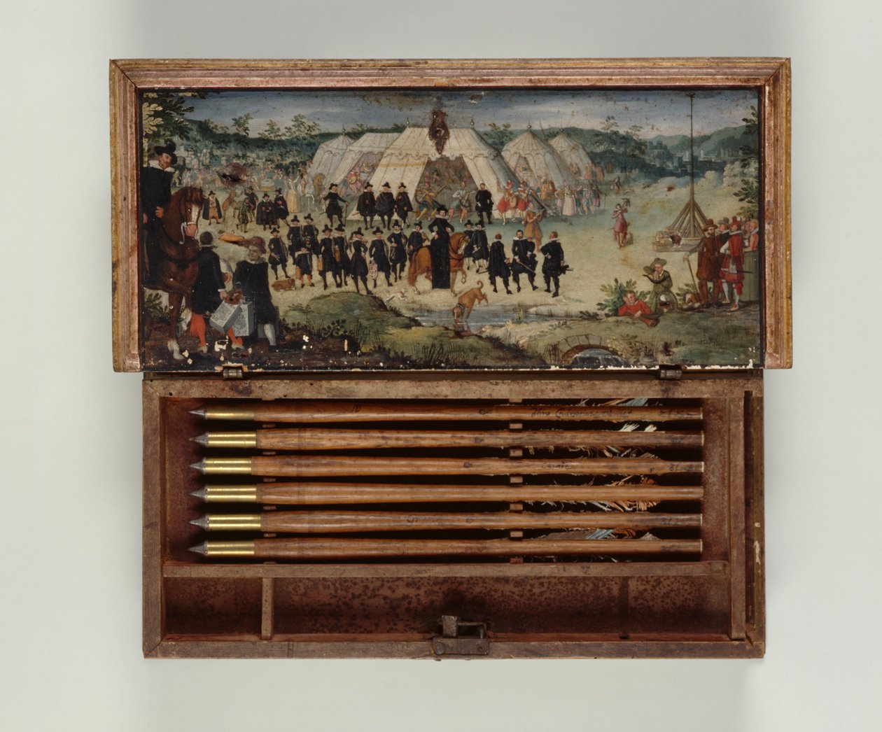 Prinssi Otto von Hessen varsijousipulttilaatikko, 1615 (maalattu puu) (katso myös 312140-312143) tekijältä German School