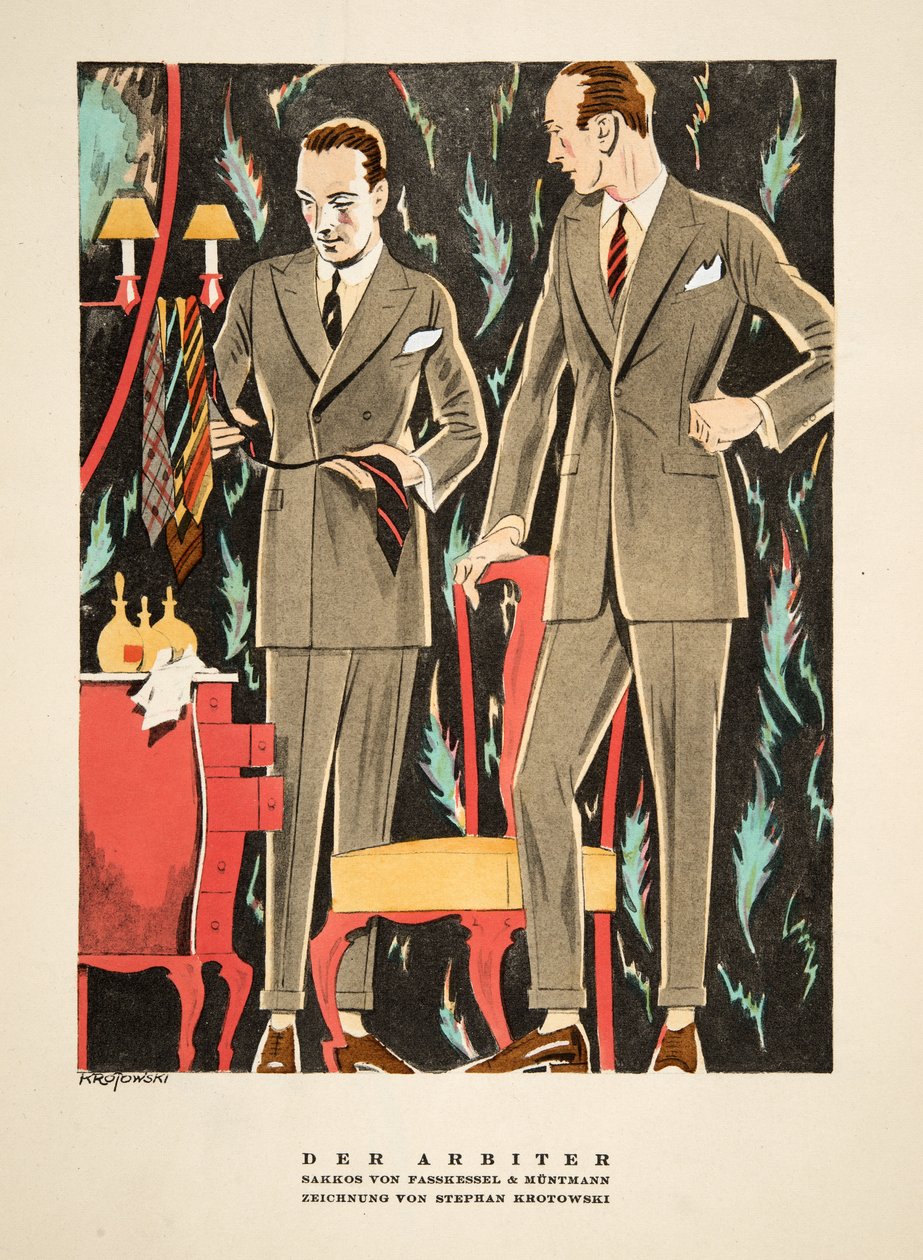 Der Arbiter, Fasskessel & Muntmannin asut, Styl, pub.1922 (pochoir print) tekijältä German School