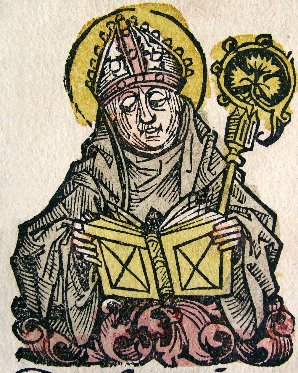 Edmund Rich, Canterburyn arkkipiispa, julkaistu Nürnberg Chroniclessa, 1493 tekijältä German School