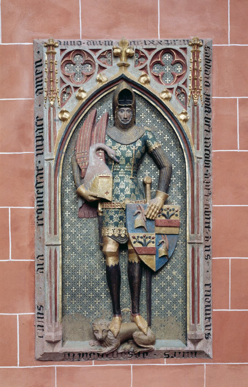 Rudolph von Sachsenhausenin kuva (monivärinen hiekkakivi) tekijältä German School