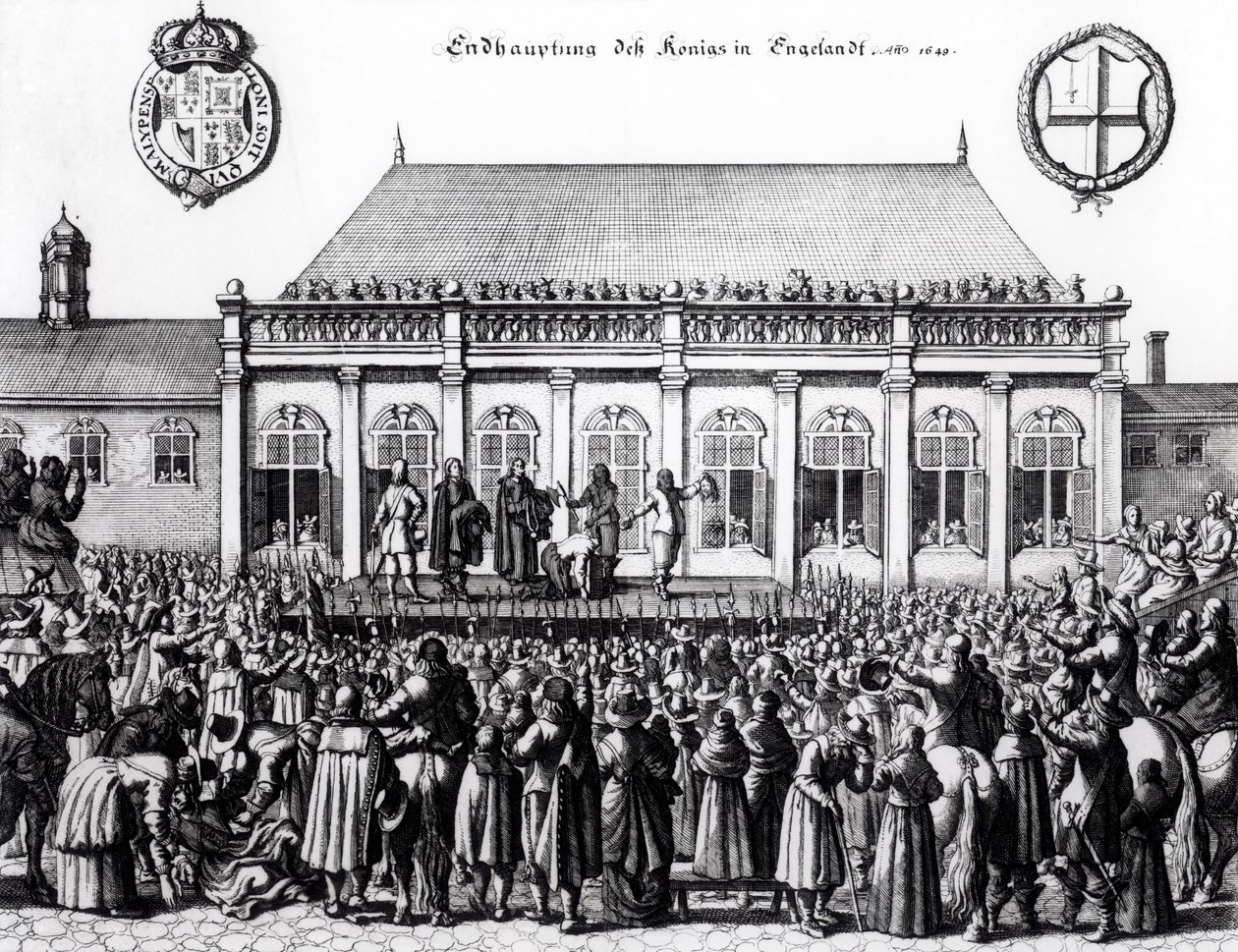 Kaarle I:n (1600-49) teloitus Whitehallissa, 30. tammikuuta 1649 tekijältä German School