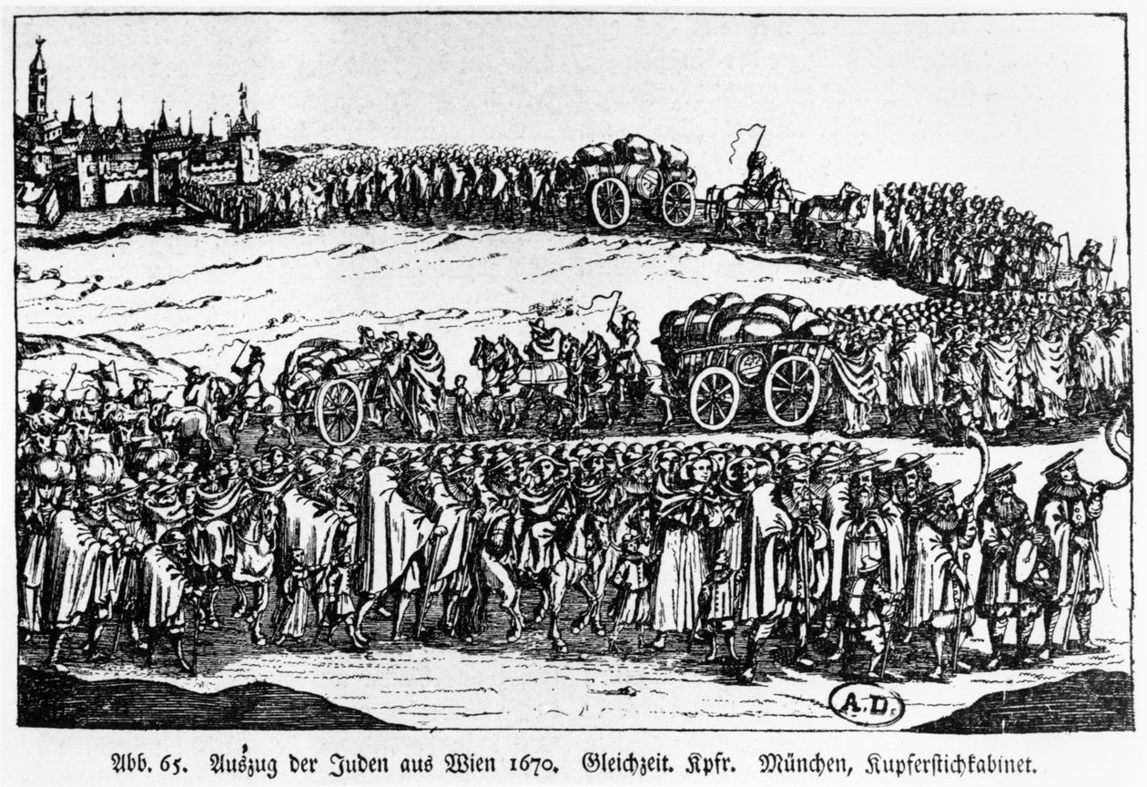 Juutalaisten karkottaminen Wienistä, 1670 tekijältä German School