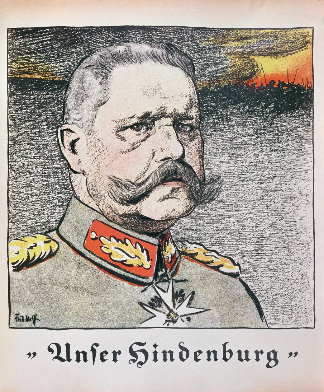 Kenttämarsalkka Paul Von Hindenburg (1857-1934) 1914 tekijältä German School