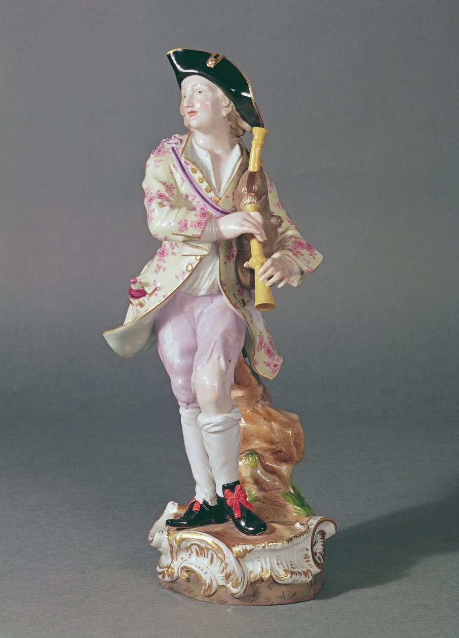 Figuuri pylväästä putkilla, Meissen, n. 1850 (keraaminen) tekijältä German School