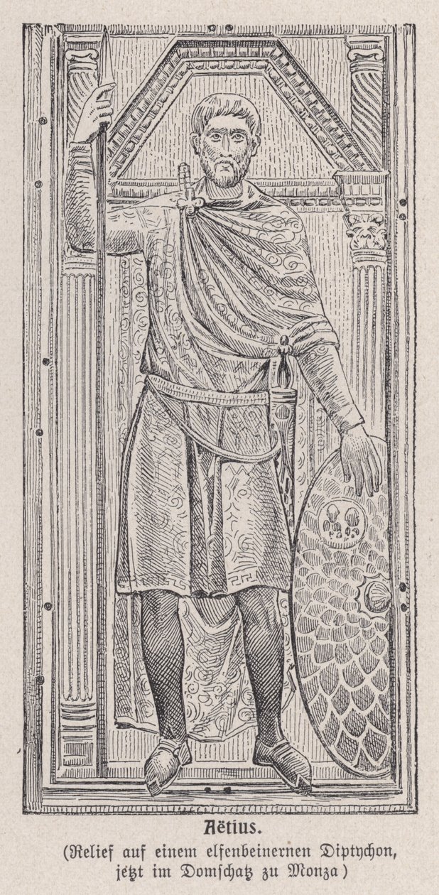 Flavius Aetius, roomalainen kenraali (kaiverrus) tekijältä German School