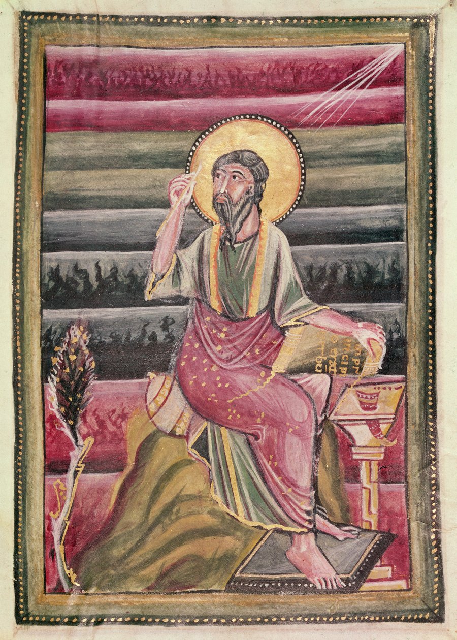 Fol.160r St. John the Evankelista, St. Gereonin evankeliaarista, 990-1000 tekijältä German School