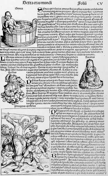 Folio CV, Liber Chronicarum, Hartmann Schedel (1440-1514) 1493 tekijältä German School