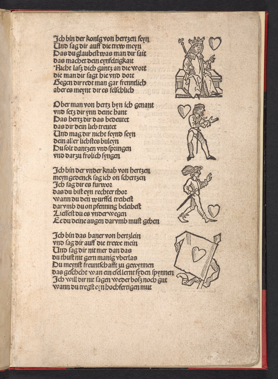 Ennustuksia pelikorteista, noin 1510 tekijältä German School