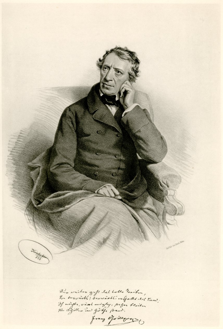 Franz Grillparzer, 1884-90 (valokuva) tekijältä German School