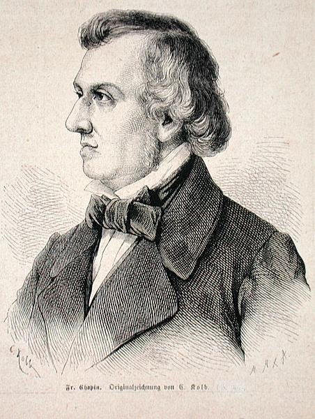 Frederic Chopin (1810-49) 1870 (kaiverrus) tekijältä German School