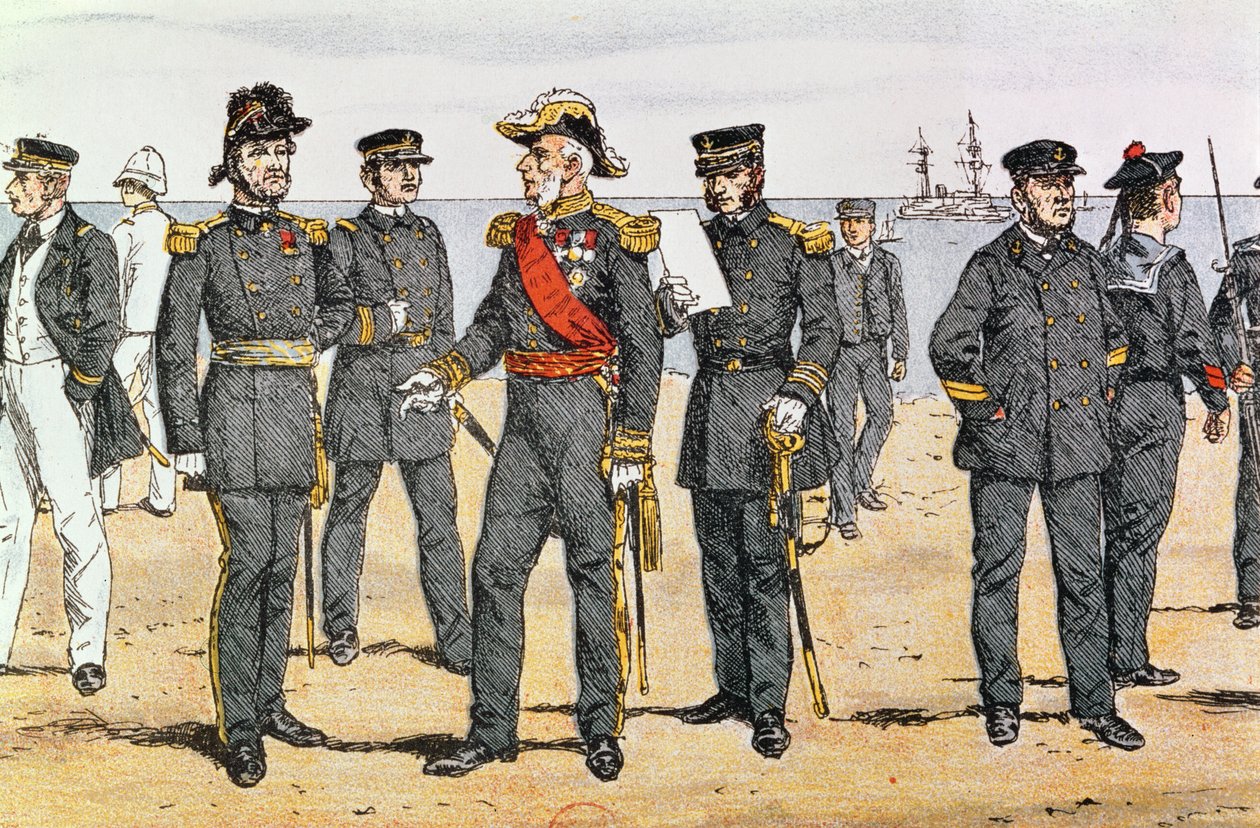 Ranskan laivaston univormut, 1800-luvun loppu tekijältä German School