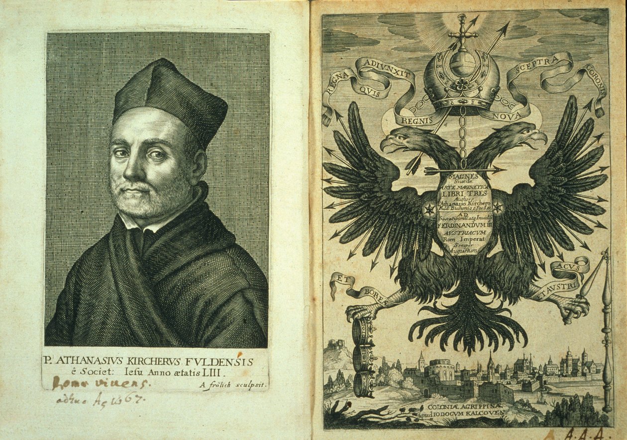 Magnesin etukappale tai Athanasius Kircherin kolmikantateoksen magneettinen taide, 1643 tekijältä German School