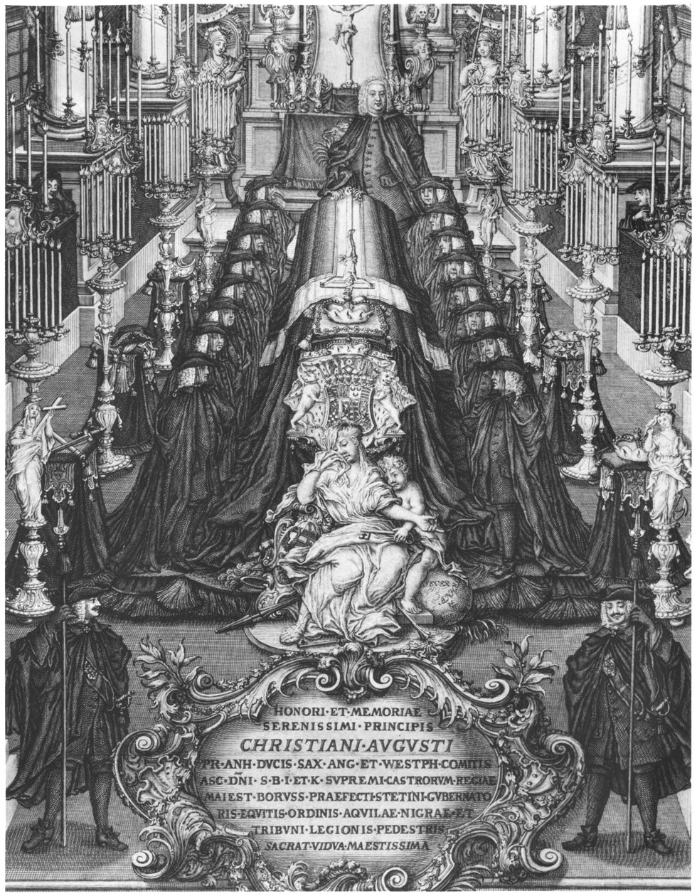 Saksin prinssin hautajaiset, 1700-luvun alku tekijältä German School