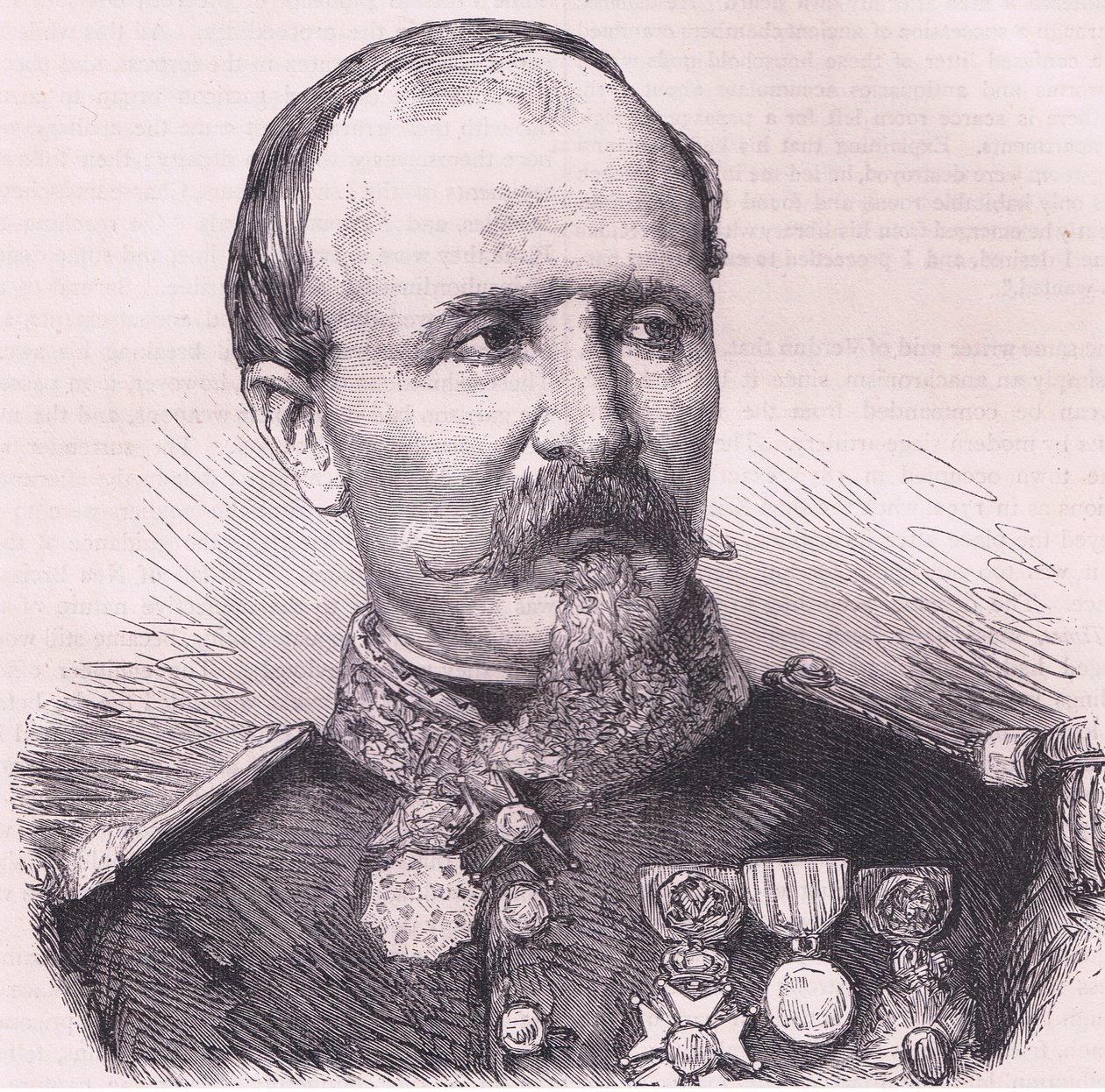 Kenraali Chanly, Cassells, Ranskan ja Saksan välisen sodan historia, julkaissut Cassell and Company Limited, n. 1890 (litho) tekijältä German School