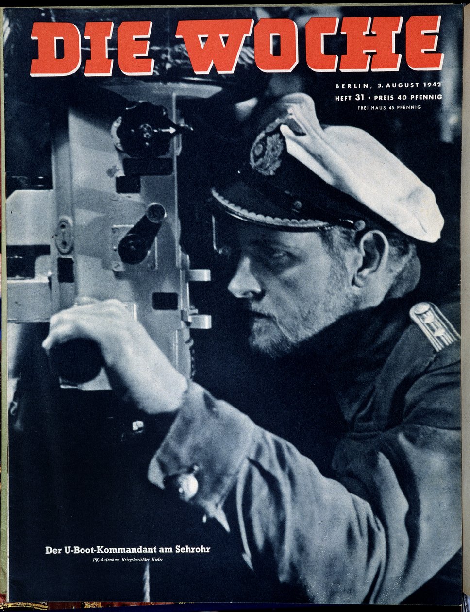 Saksan laivasto, U-veneen komentaja periskooppihavainnossa, kansi "" Die Woche", 8.5.1942. tekijältä German School