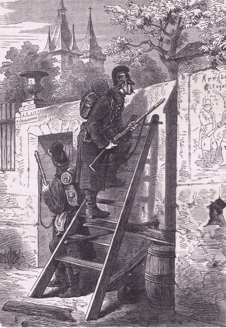 Saksalainen tutkiva puolue, Cassells History of the War Ranskan ja Saksan välillä, julkaisija Cassell and Company Limited, n. 1890 (litho) tekijältä German School