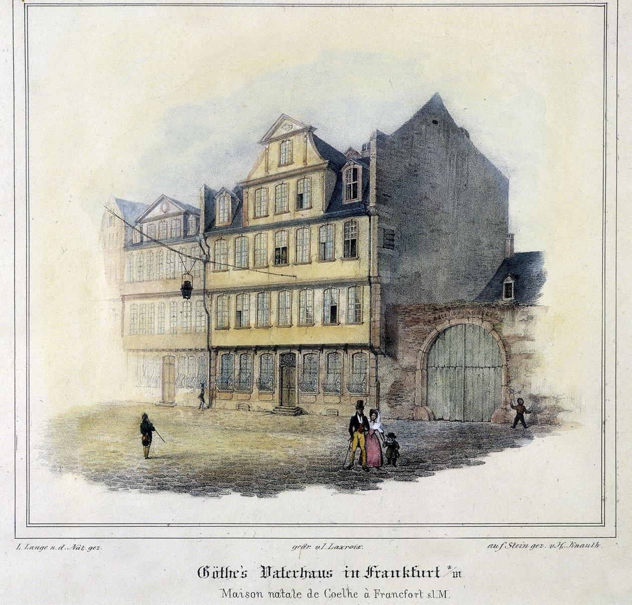 Goethen talo Frankfurtissa (väri litho) tekijältä German School
