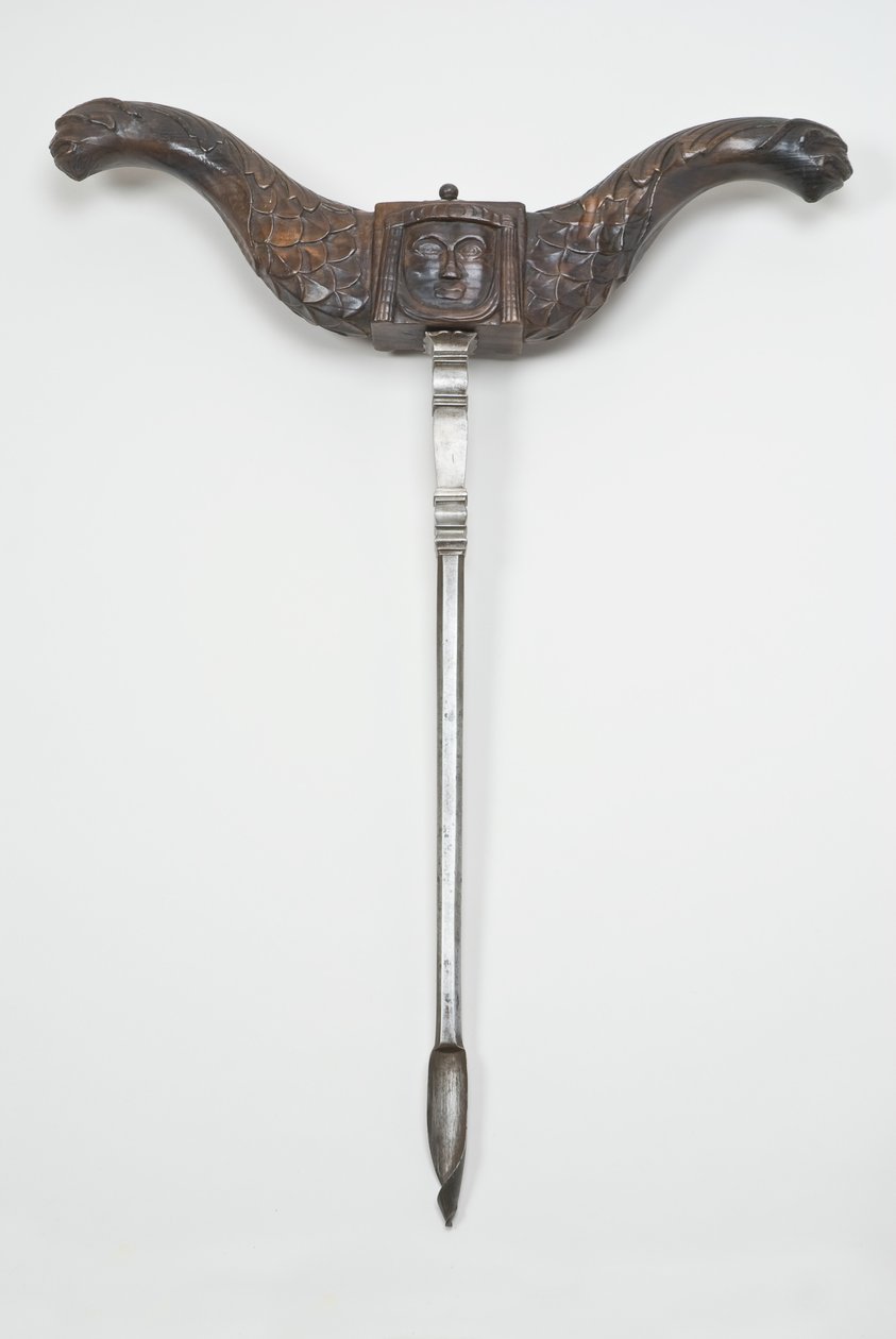 Käsitelty kaira, n. 1600 (päärynäpuu ja teräs) (katso myös 701075-6) tekijältä German School