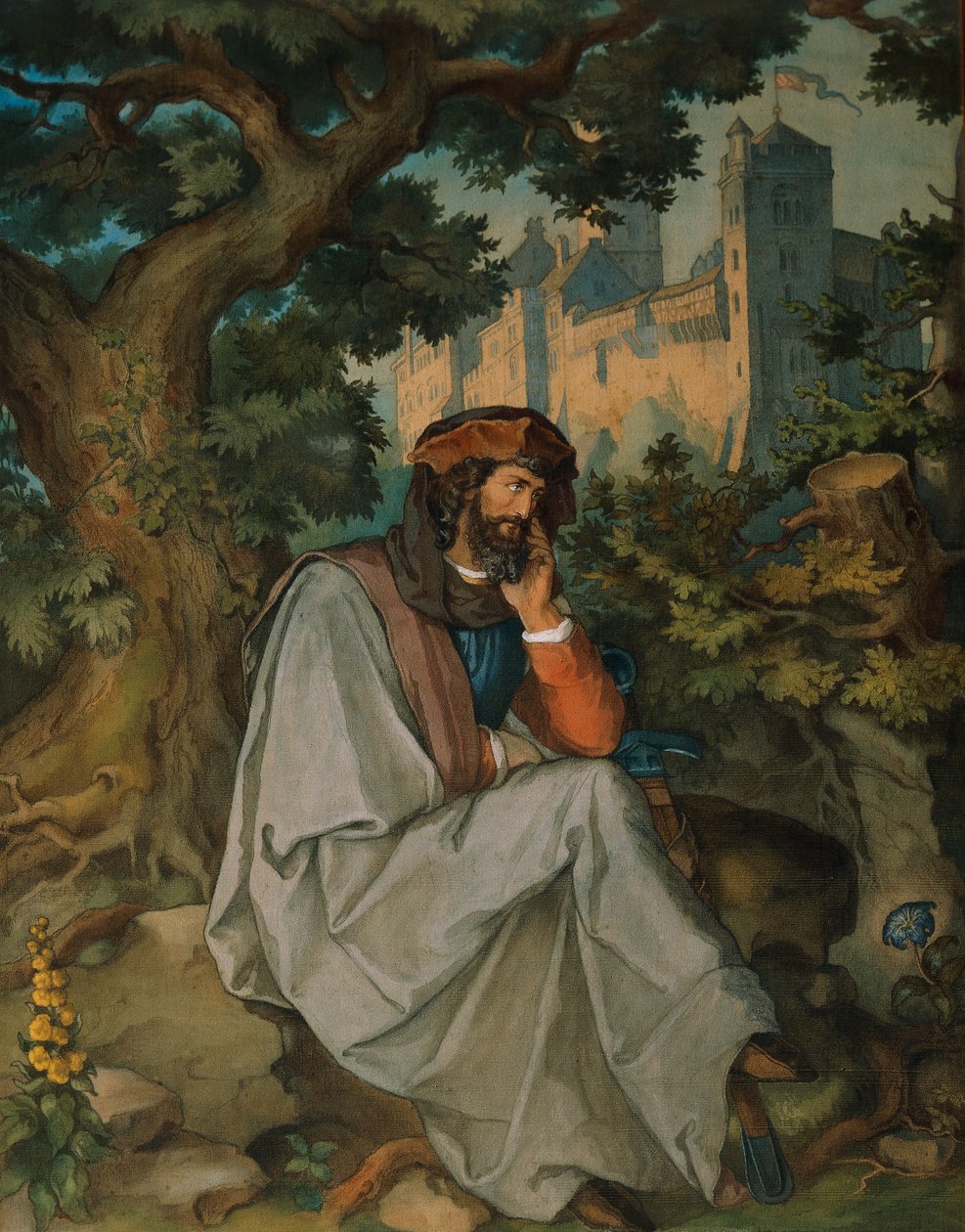 "I Sit Upon a Rock", Lohengrin-saagasta (öljy kankaalle) tekijältä German School