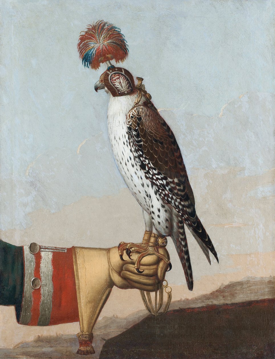 Islannin gerfalcon, 1759 tekijältä German School