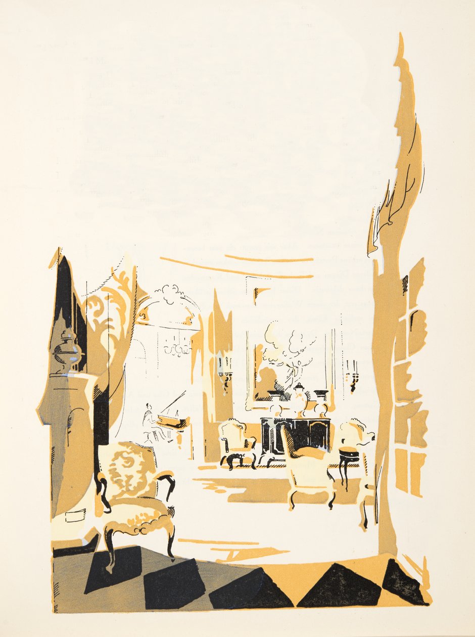 Kuvitus Stylista, pub.1922 (pochoir print) tekijältä German School