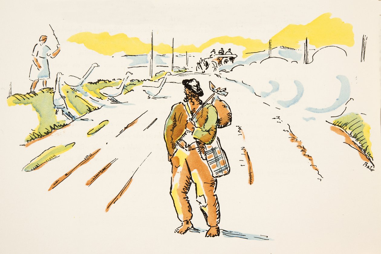 Kuvitus teoksesta Styl, pub.1922 (pochoir-painatus). tekijältä German School