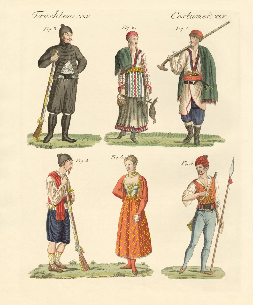 Montenegron asukkaat, Albania (värillinen kaiverrus) tekijältä German School