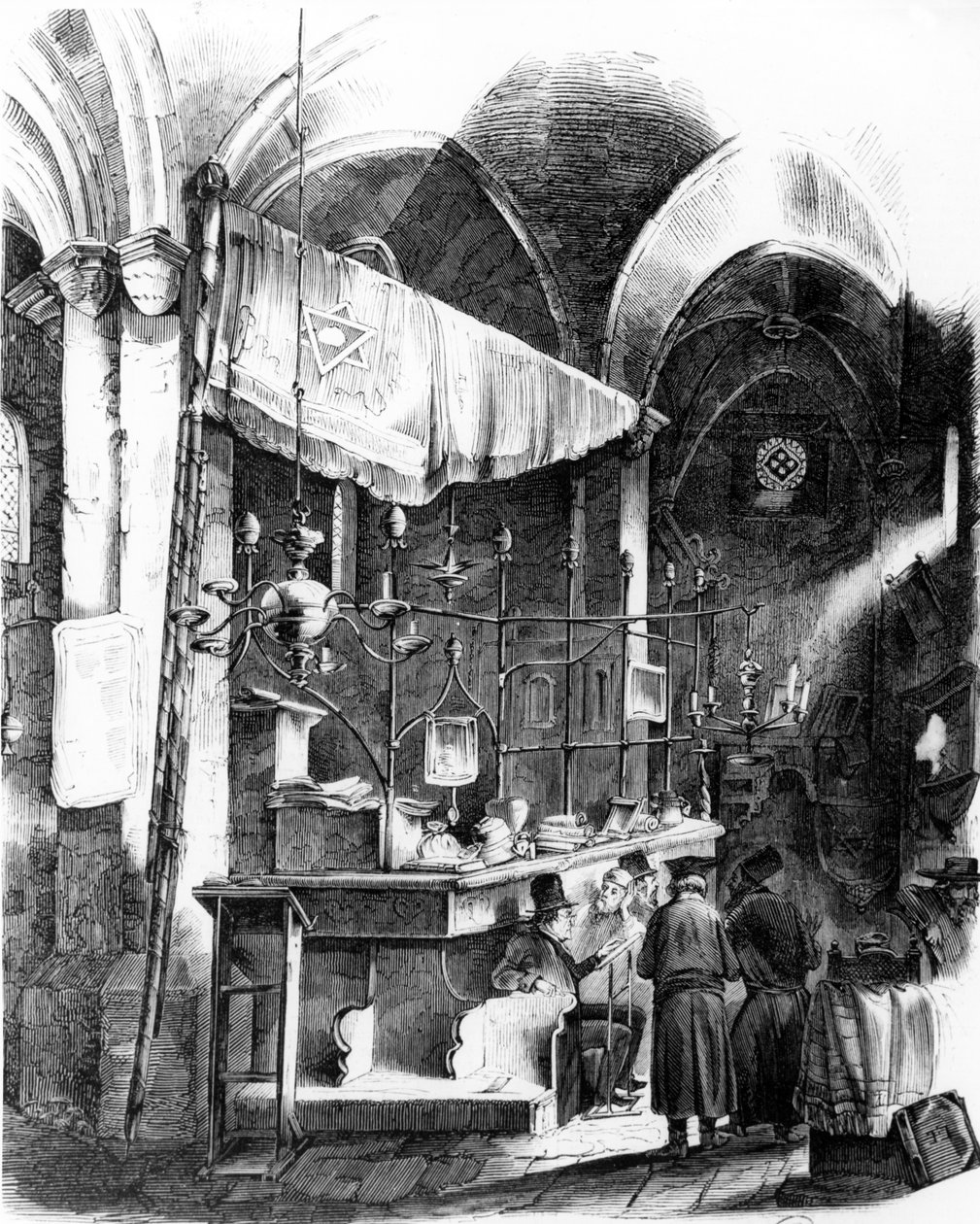 Altneuschulin (vanha-uusi synagoga), Praha, 1852 tekijältä German School