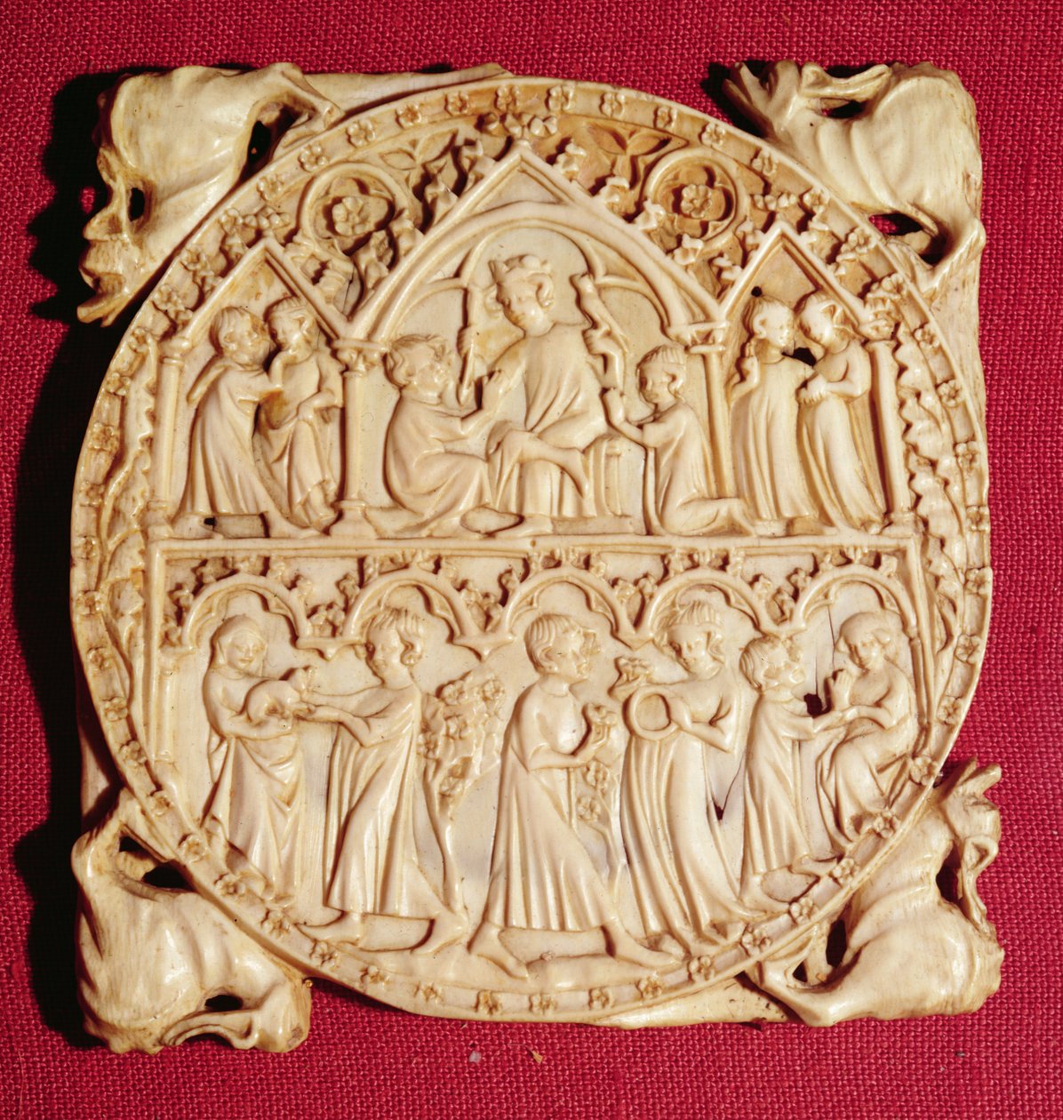 Ivory Mirror Case, n. 1360-1370 tekijältä German School