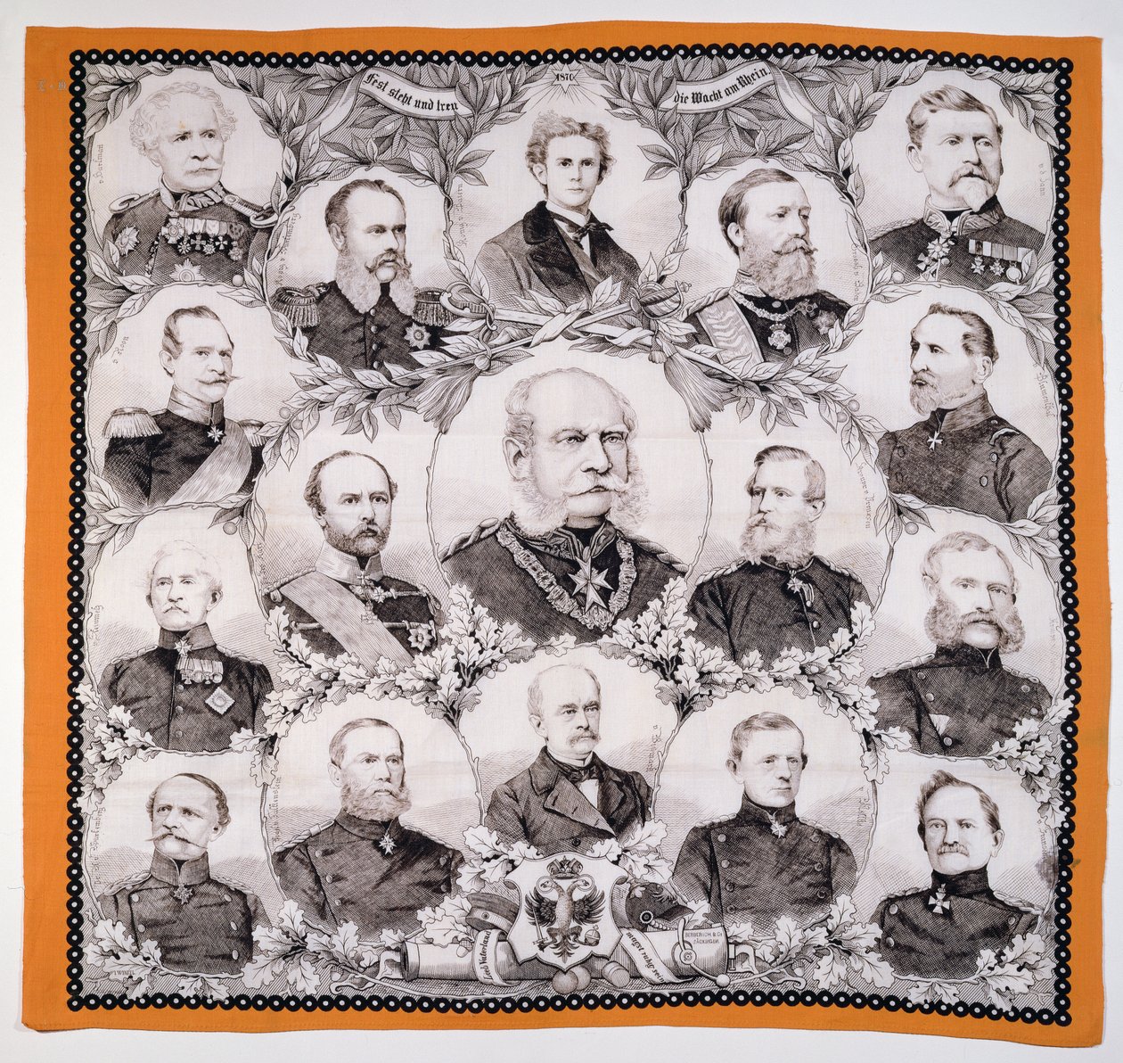 Keisari Wilhelm I (1797-1888) saksalaisten kenraalien ympäröimänä, 1870 tekijältä German School