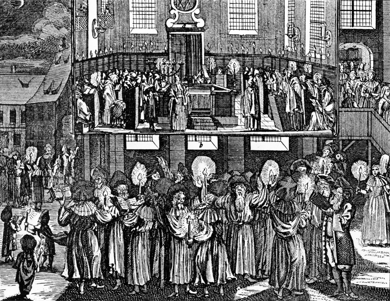 Georg Puschnerin Kiddush Levana Kirchnerin juutalaisesta seremoniasta, 1726 tekijältä German School