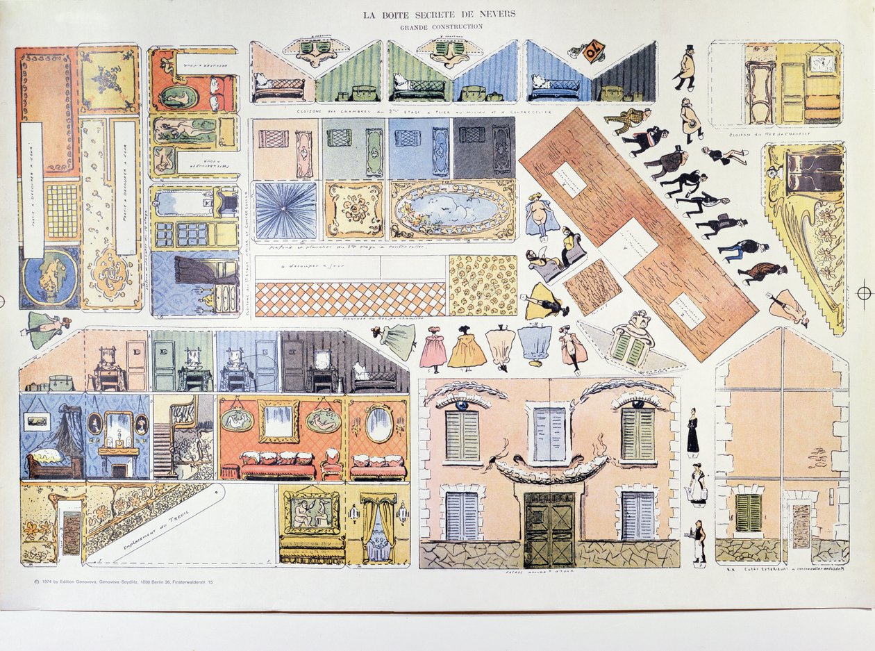 La Boite Secrete de Nevers, Edition Genovevan Berliinissä tekemä uusintapainos alkuperäisestä painoksesta vuodelta 1904, 1974 tekijältä German School