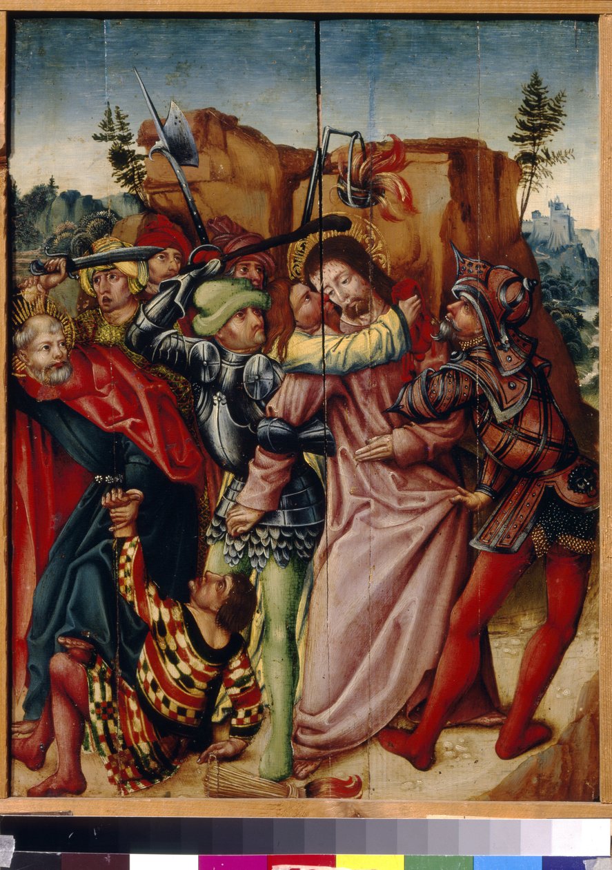 Juudaksen suudelma. Saksalaisen mestarin maalaus, öljy puulle, 1500-luvun alku. Valtion A. Pushkinin kuvataidemuseo, Moskova. tekijältä German School