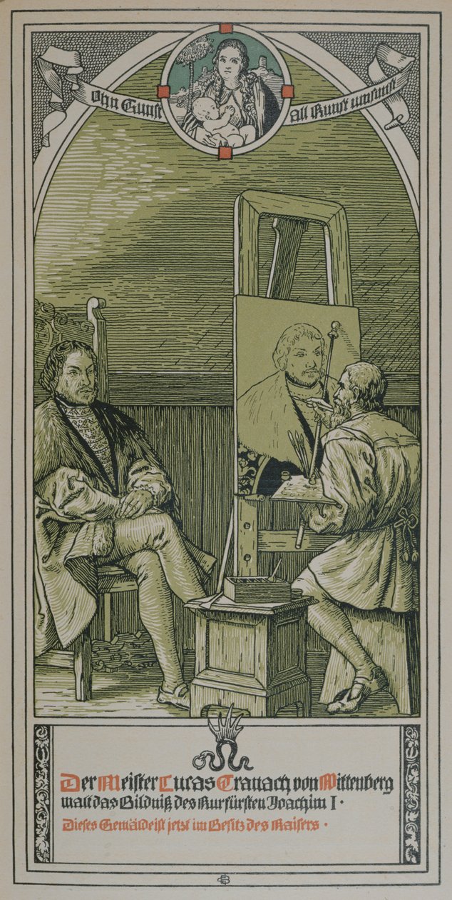 Lucas Cranachin maalaus c. 1520-30 muotokuva Brandenburgin vaaliruhtinas Joachim I Nestorista 1906 tekijältä German School