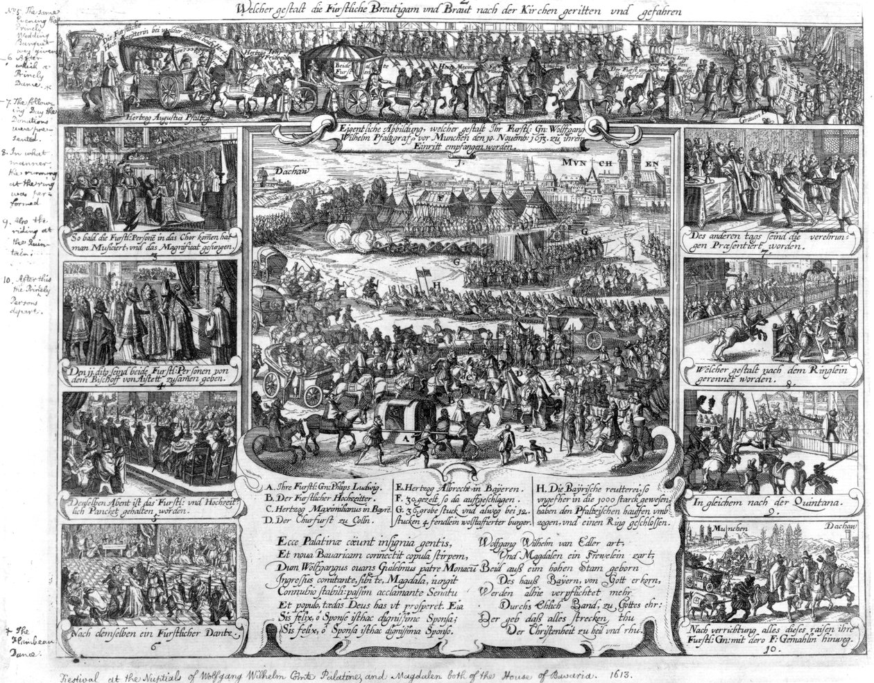 Wolfgang Wilhelmin, Neuburgin kreivin palatinuksen ja Baijerin Magdeleneen hääjuhlat vuonna 1613 tekijältä German School