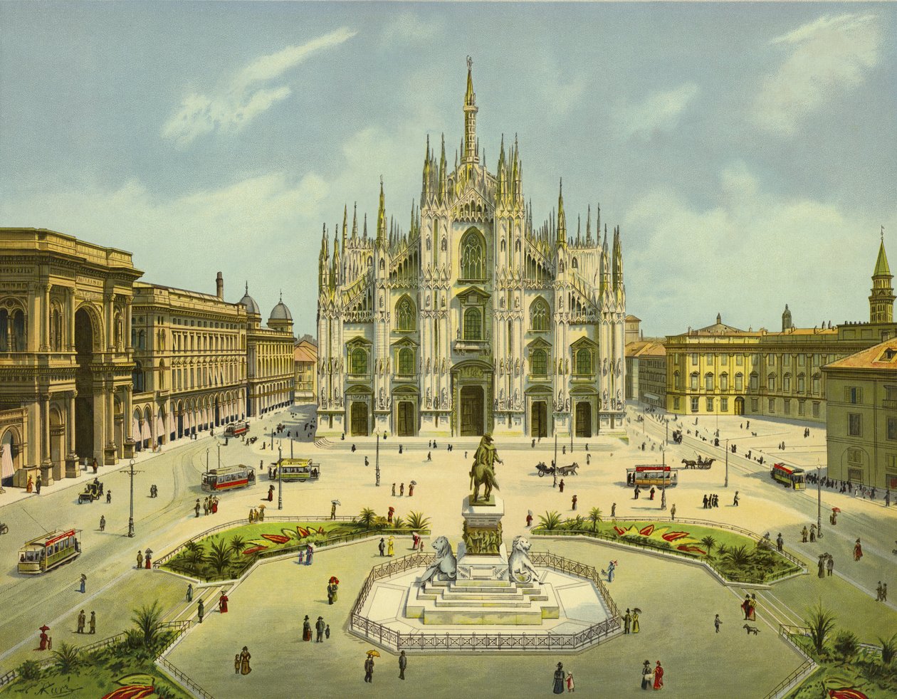 Milano, Piazza del Duomo (kromoliittinen) tekijältä German School