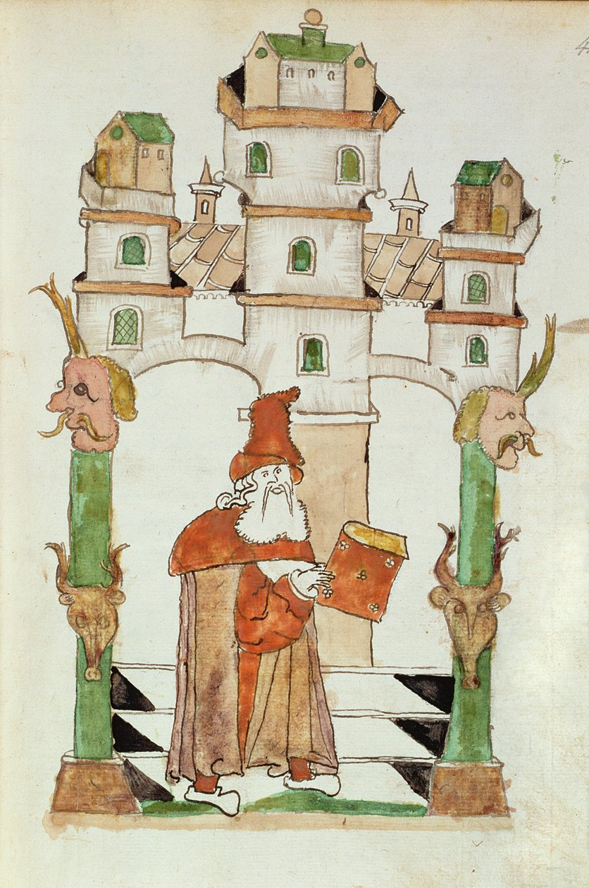Ms Add 15697 fol.44 Arabialainen astrologi Albumasar, Jacobus Scracz de Indaginen kirjoittamasta kokoelmasta tekijältä German School
