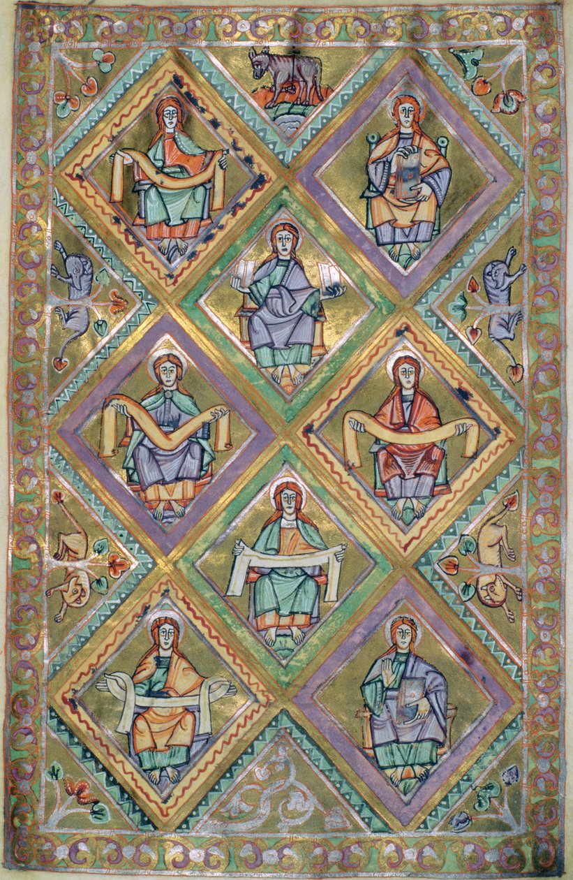 rouva Czart. 1207 IV, fol.10v Kristuksen elämä Pyhän Matteuksen mukaan, Plockin katedraalin Evangeliariumista n. 1075 tekijältä German School