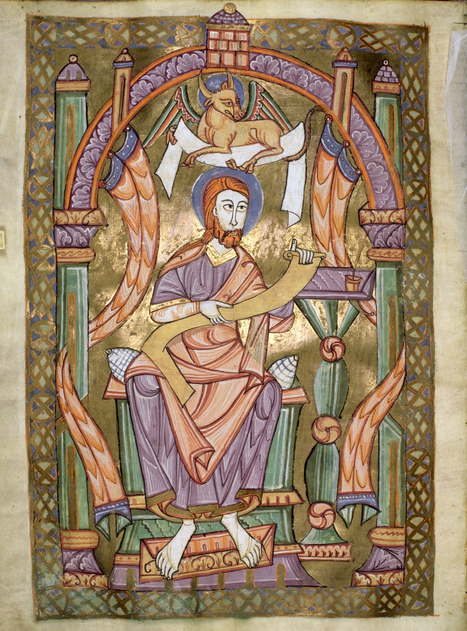Ms Czart 1207 IV fol CXIXv St. Luukas evankelista, The Evangeliarium of the Cathedral of Plock, n. 1075 tekijältä German School