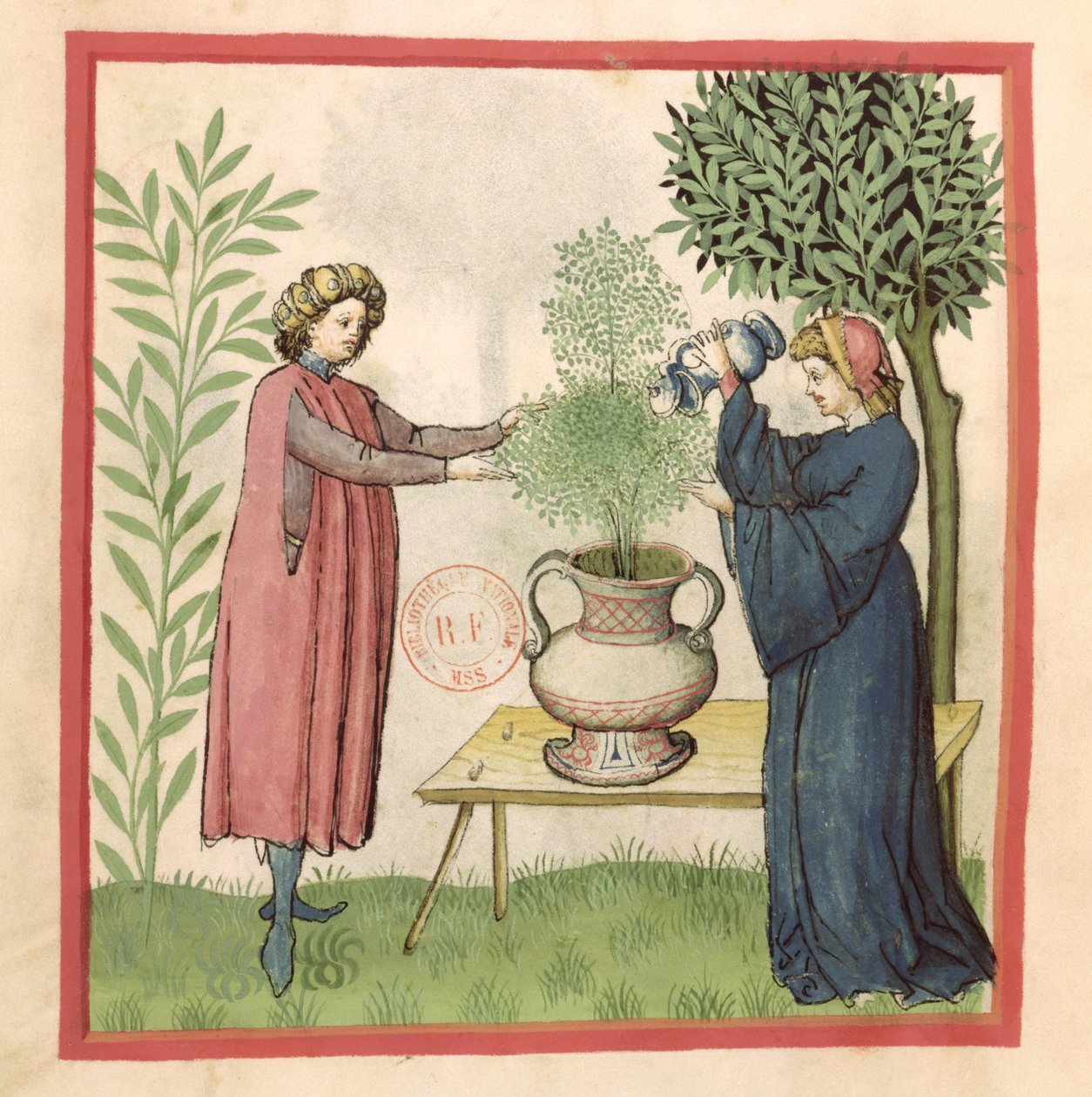 Ms Lat 9333 fol.30 Meirami, Tacuinum Sanitatisista tekijältä German School